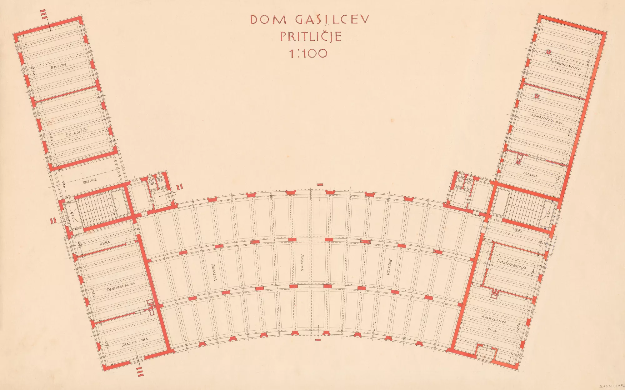 Edvard Ravnikar - Dom gasilcev